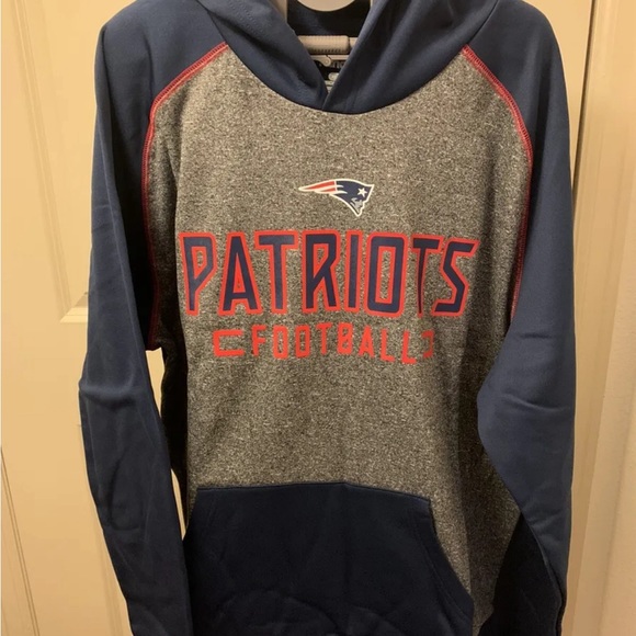 NWT Men's Fanatics New England Patriots Chiller Fleece Hoodie (XL) Athletic fit - Picture 1 of 5